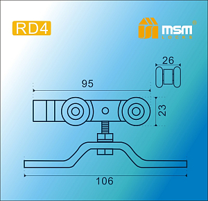 Ролик для раздвижных дверей RD4 #225432