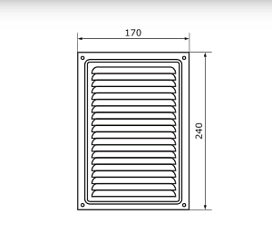 Решетка вент. 170х240 мм (хром) #234503